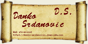 Danko Srdanović vizit kartica